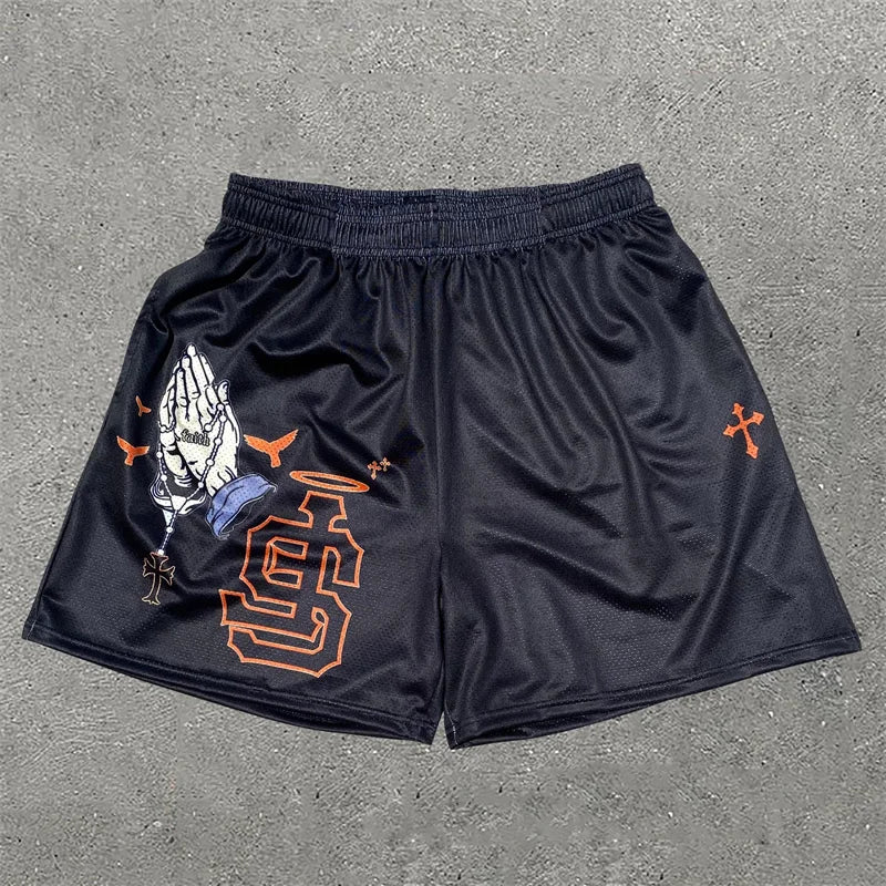 Assorted City of Crosses Logo Workout Shorts
