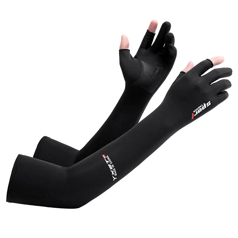 Ice Silk 2-Finger Compression Arm Sleeves