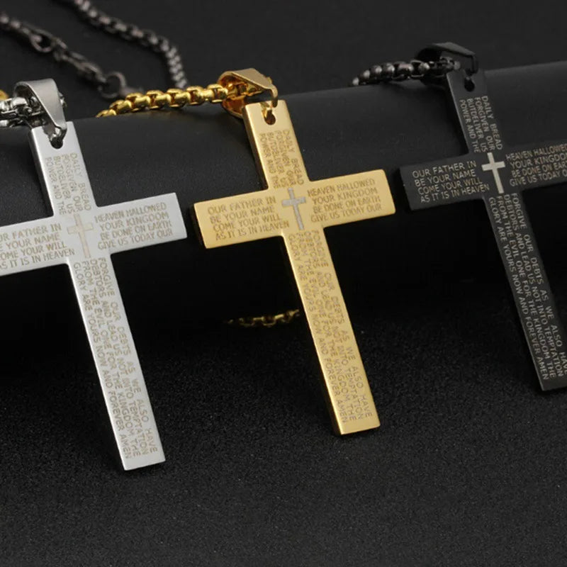 "DAILY BREAD" Cross Pendant