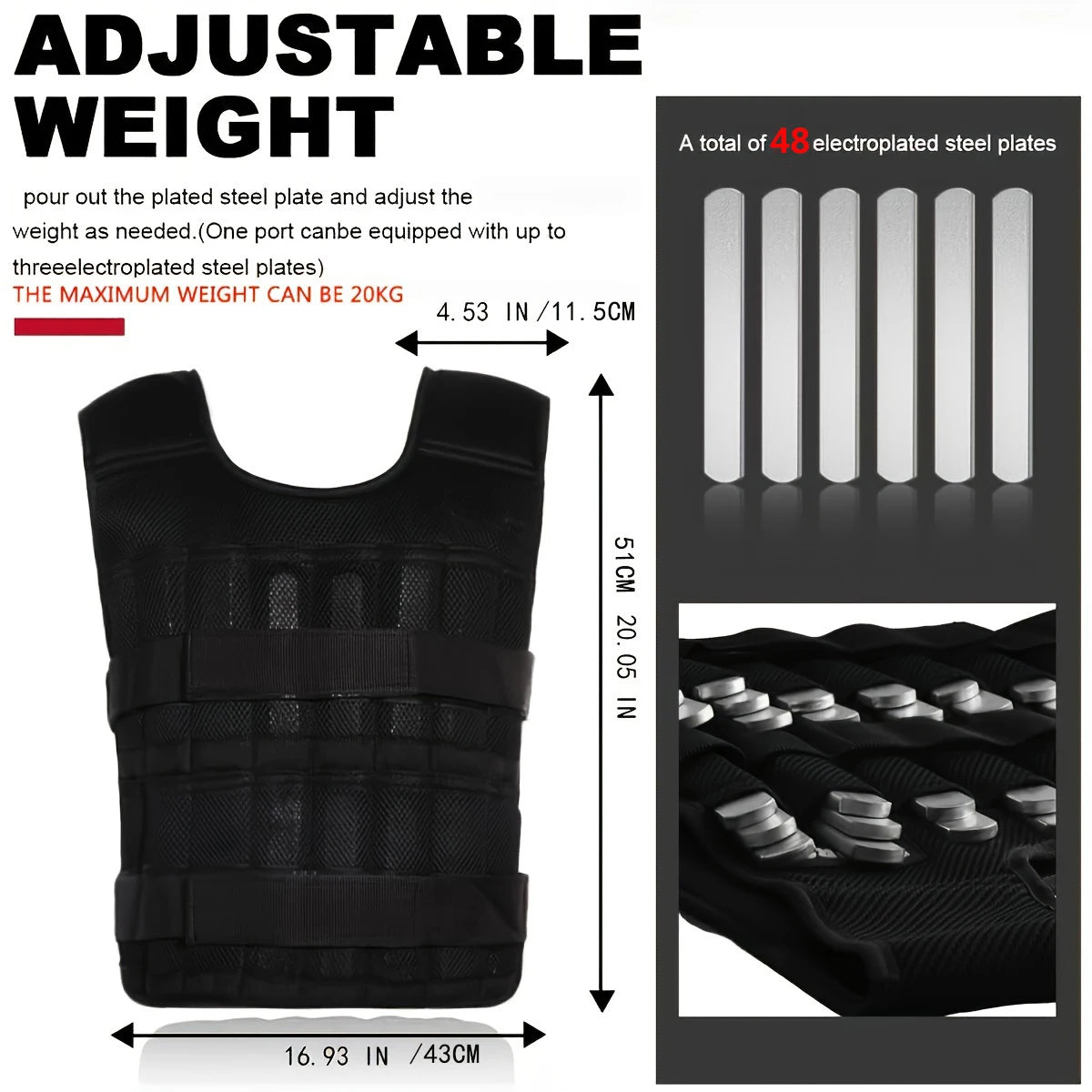 Adjustable Weighted Vest, Ankle Weight, & Wrist Weight