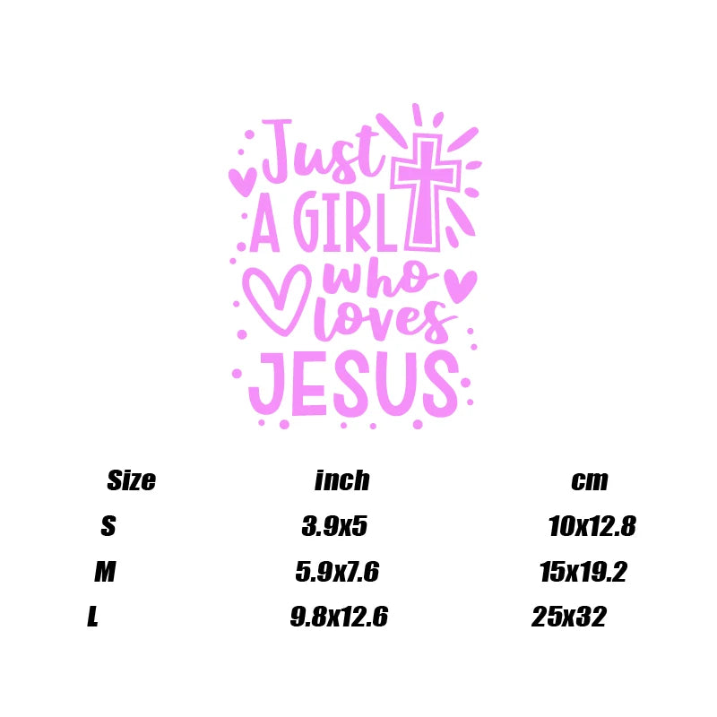 "JUST A GIRL Who Loves Jesus" Vinyl Decal Car Sticker