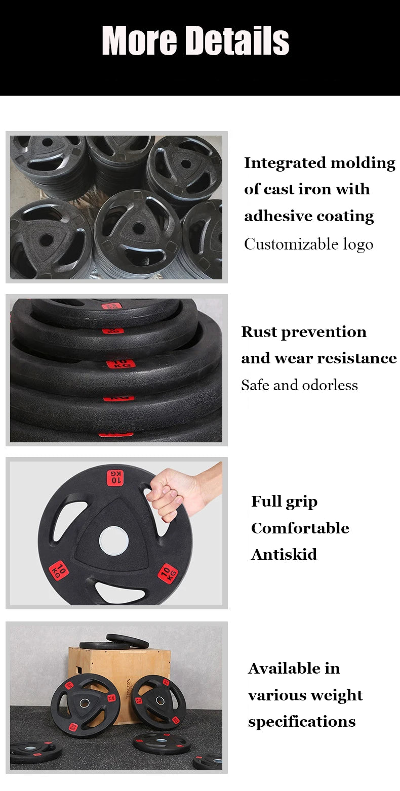 Rubber Coated Barbell Plates (2.5-25kg)
