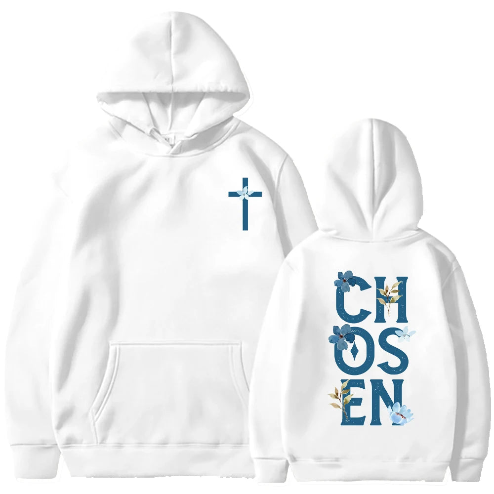 Floral Faith-Based Pullover Hoodie (Christian Apparel)