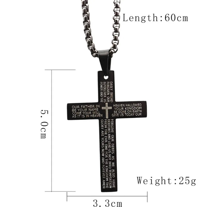"DAILY BREAD" Cross Pendant