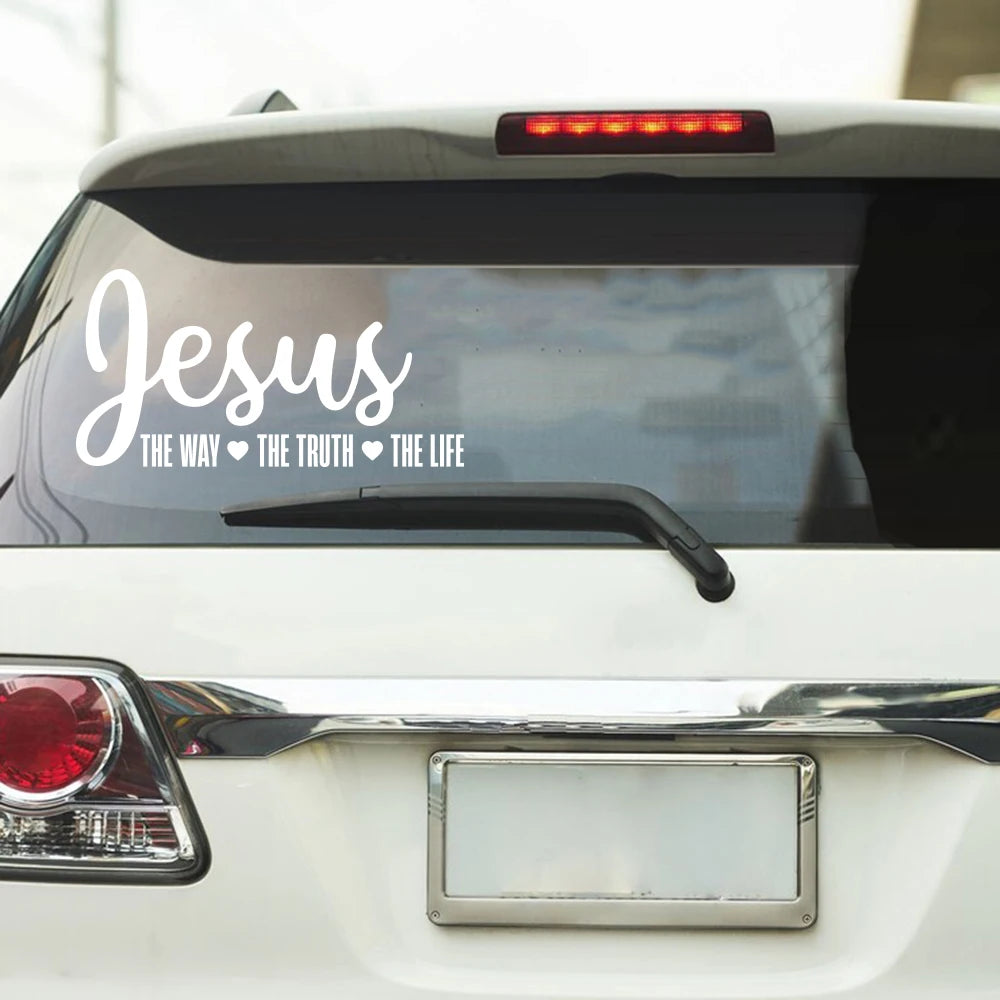 "Jesus The Way Truth Life" Vinyl Decal Car Sticker