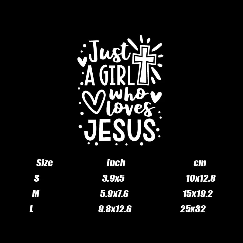 "JUST A GIRL Who Loves Jesus" Vinyl Decal Car Sticker