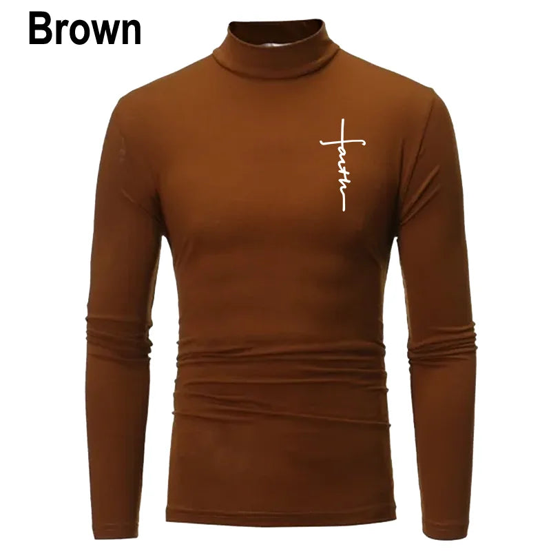 Long-Sleeved Compression High-Neck 'FAITH' Tee