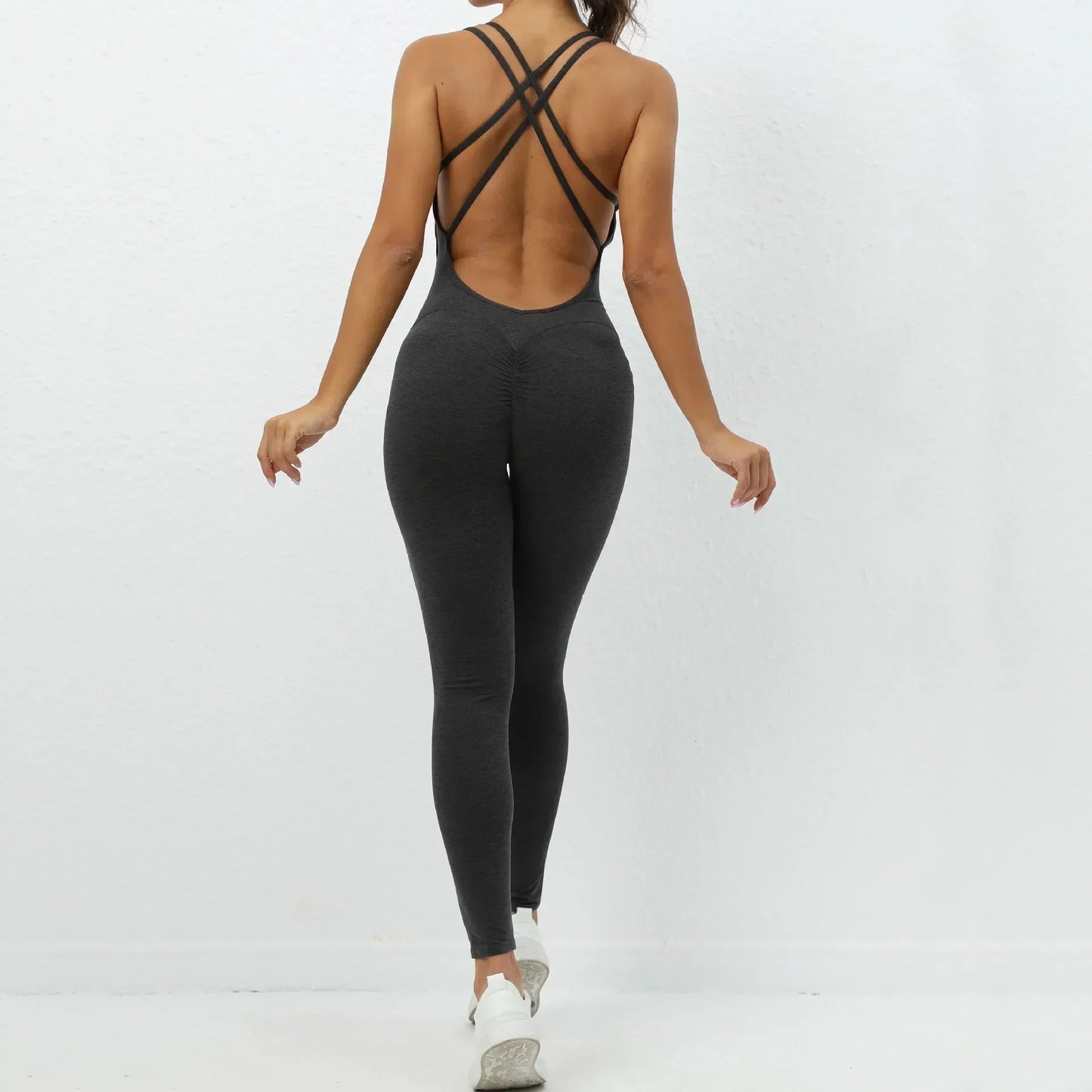 Seamless Hip-Lifting Fitness Jumpsuit