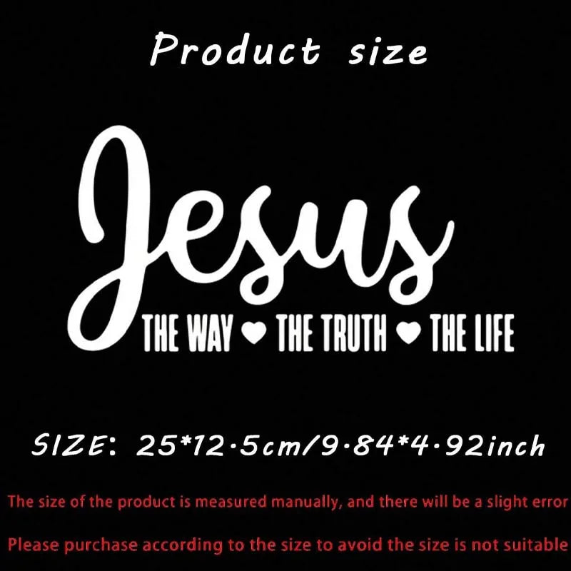 "Jesus The Way Truth Life" Vinyl Decal Car Sticker