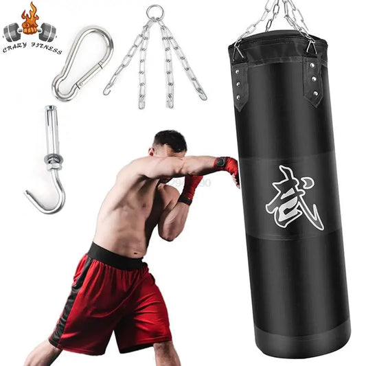 Heavy Boxing Bag w/Metal Chain Hook Carabiner (Unfilled)