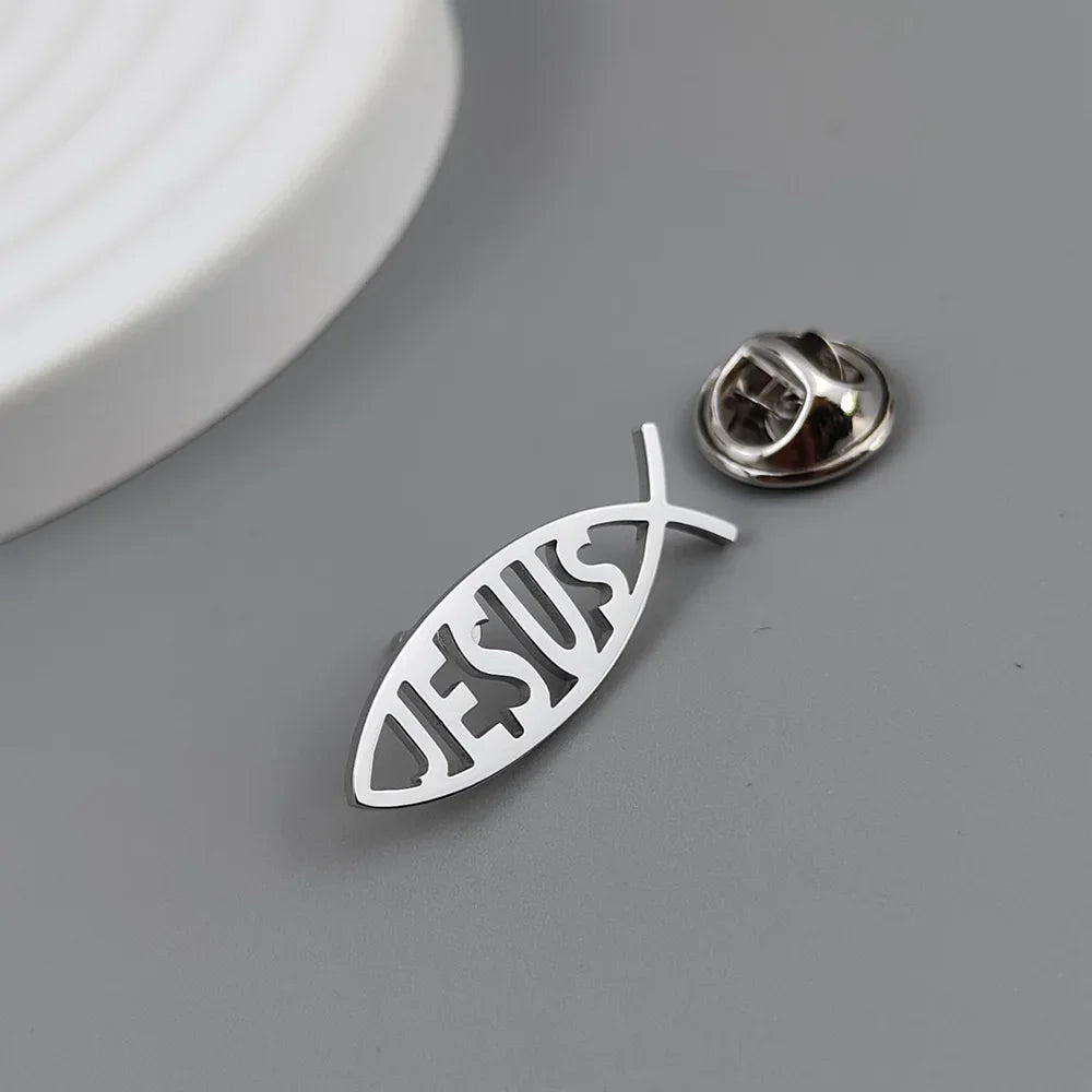 Stylish "Jesus Fish" Brooch