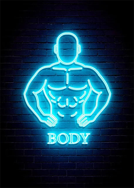 Neon Fitness Wall Posters