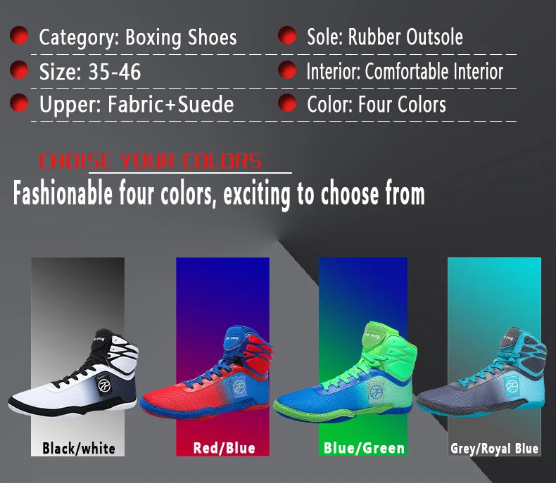 Vibrant Professional Boxing/Wrestling Shoes