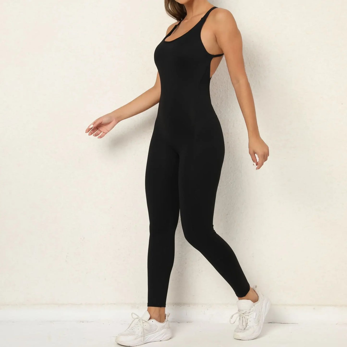 Seamless Hip-Lifting Fitness Jumpsuit