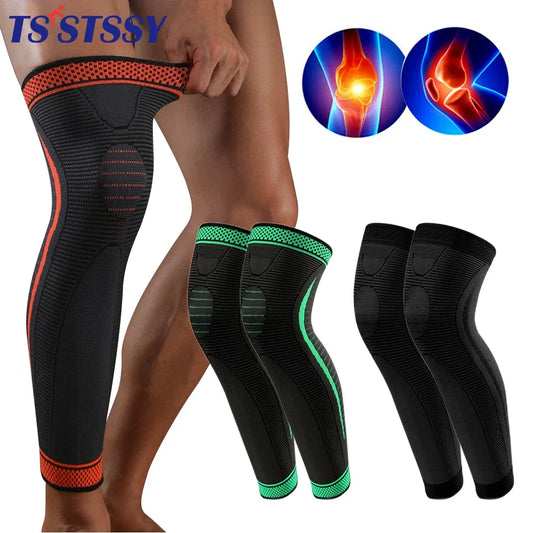 Long Leg Compression Sleeves + Knee Support