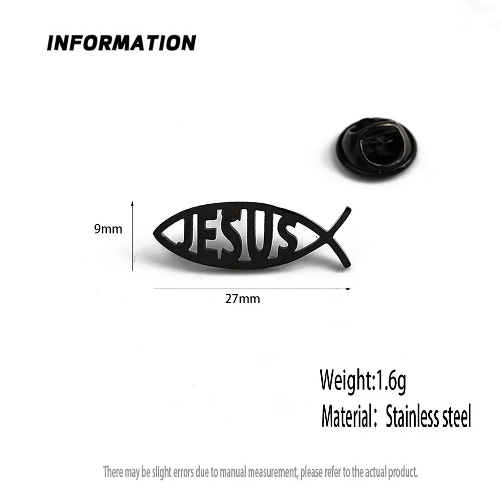 Stylish "Jesus Fish" Brooch