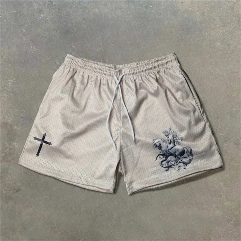 Assorted City of Crosses Logo Workout Shorts