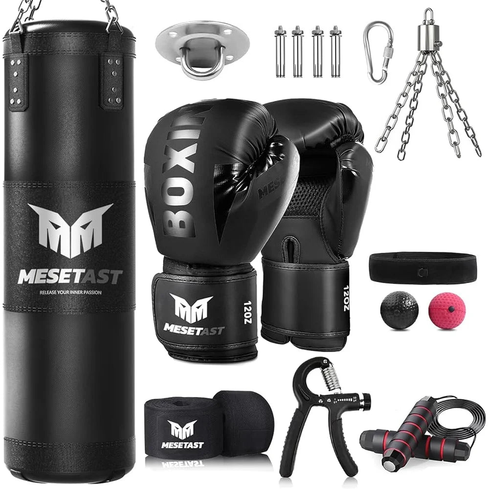 6-in-1 Heavy Boxing Bag Set w/12oz Gloves & More (#2)