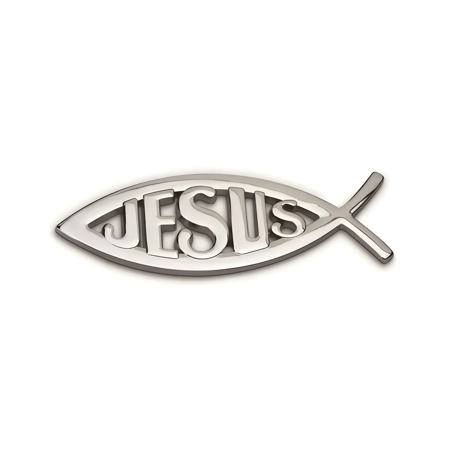 3D Metal "Jesus Fish" Emblem Decal