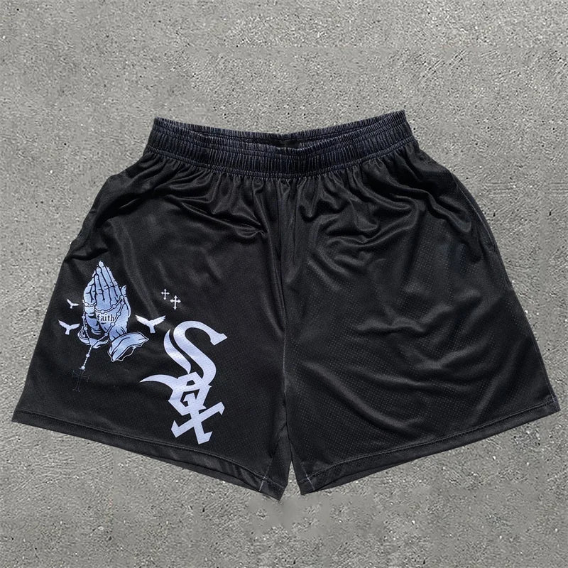 Assorted City of Crosses Logo Workout Shorts