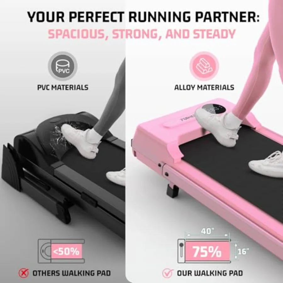 Pink Folding Treadmill (Shock Absorbant)