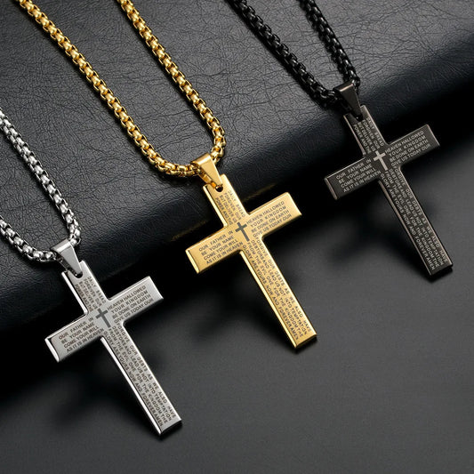 "DAILY BREAD" Cross Pendant