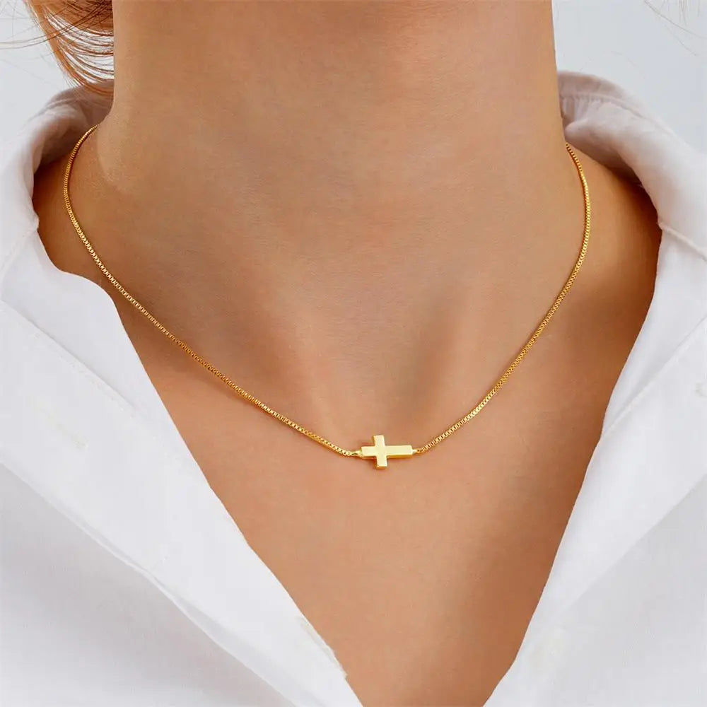 Mini Cross Pendant Necklace