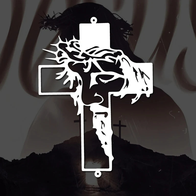Jesus Cross Vinyl Decal Car Sticker