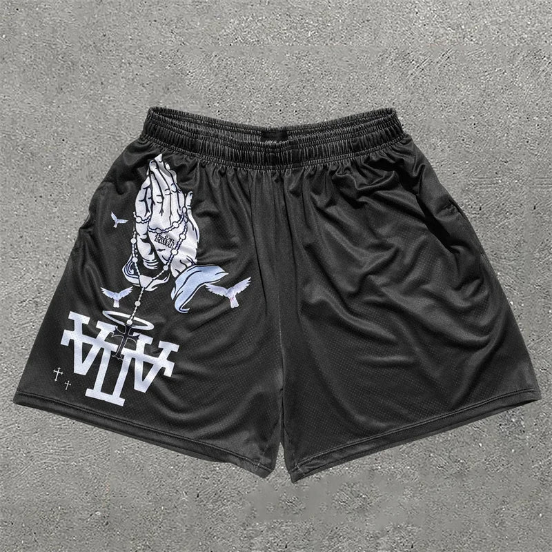 Assorted City of Crosses Logo Workout Shorts