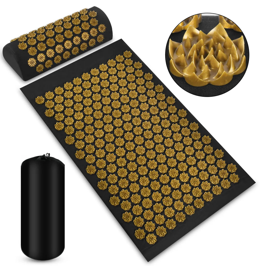 Yoga Acupressure Massage Mat Set