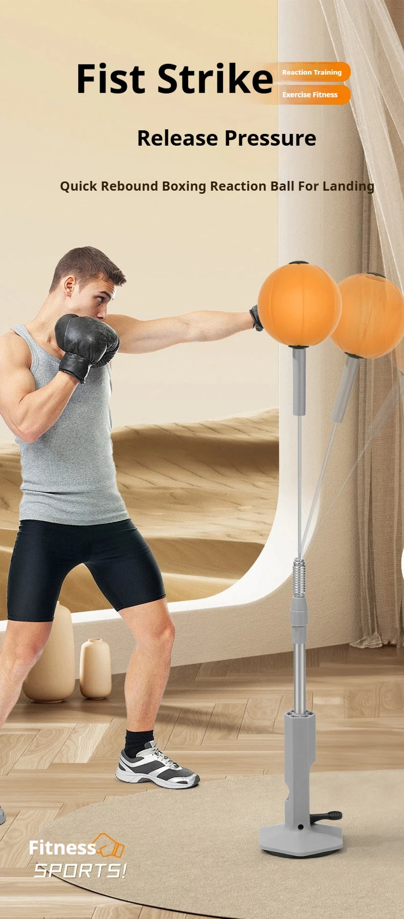 Lightweight Boxing Speed Bag (Suction Stand)