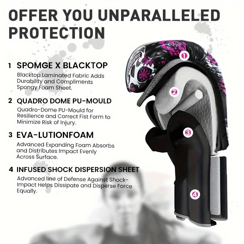 "Rosa de la Muerte" Professional Boxing Gloves