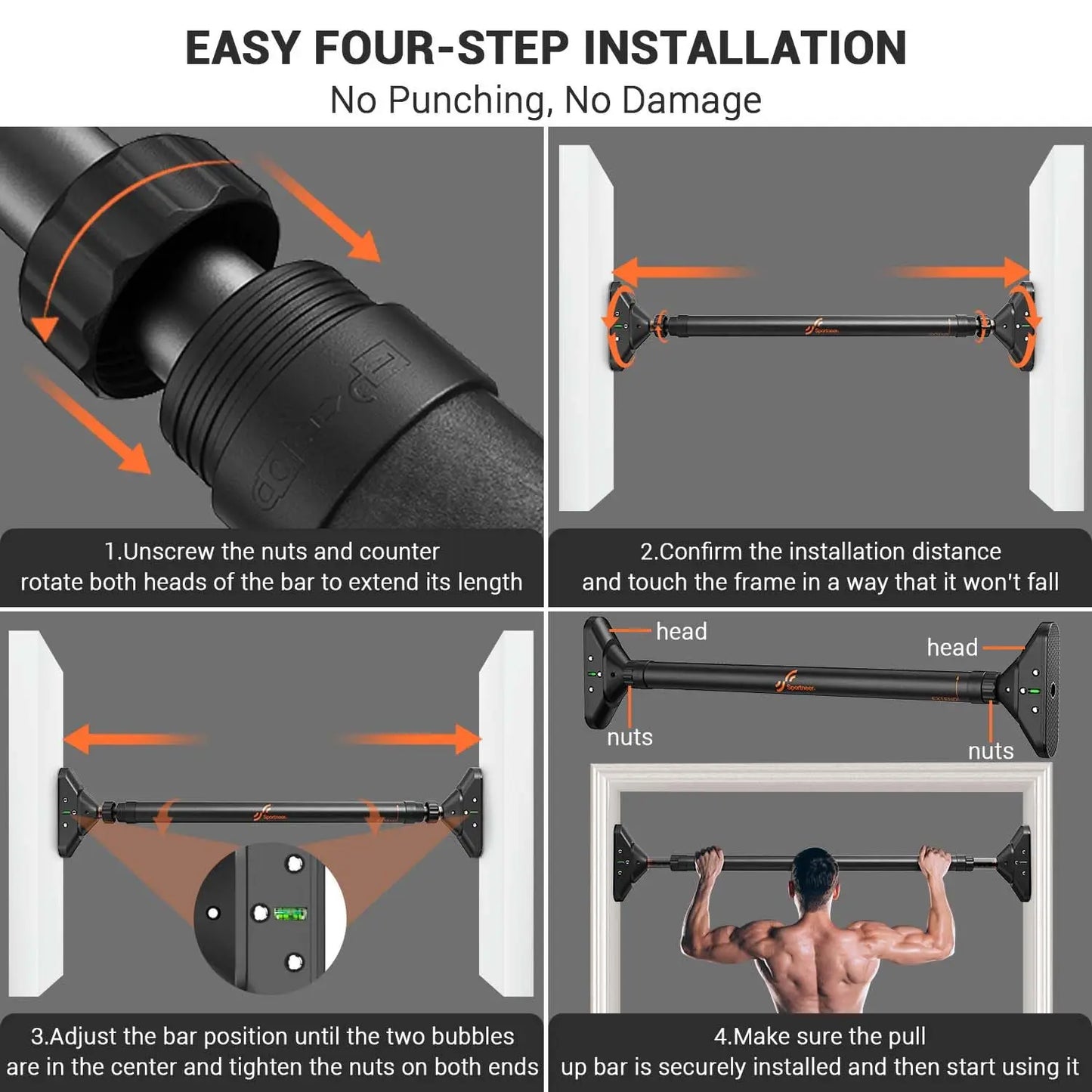 Adjustable Indoor Pull Up Bar