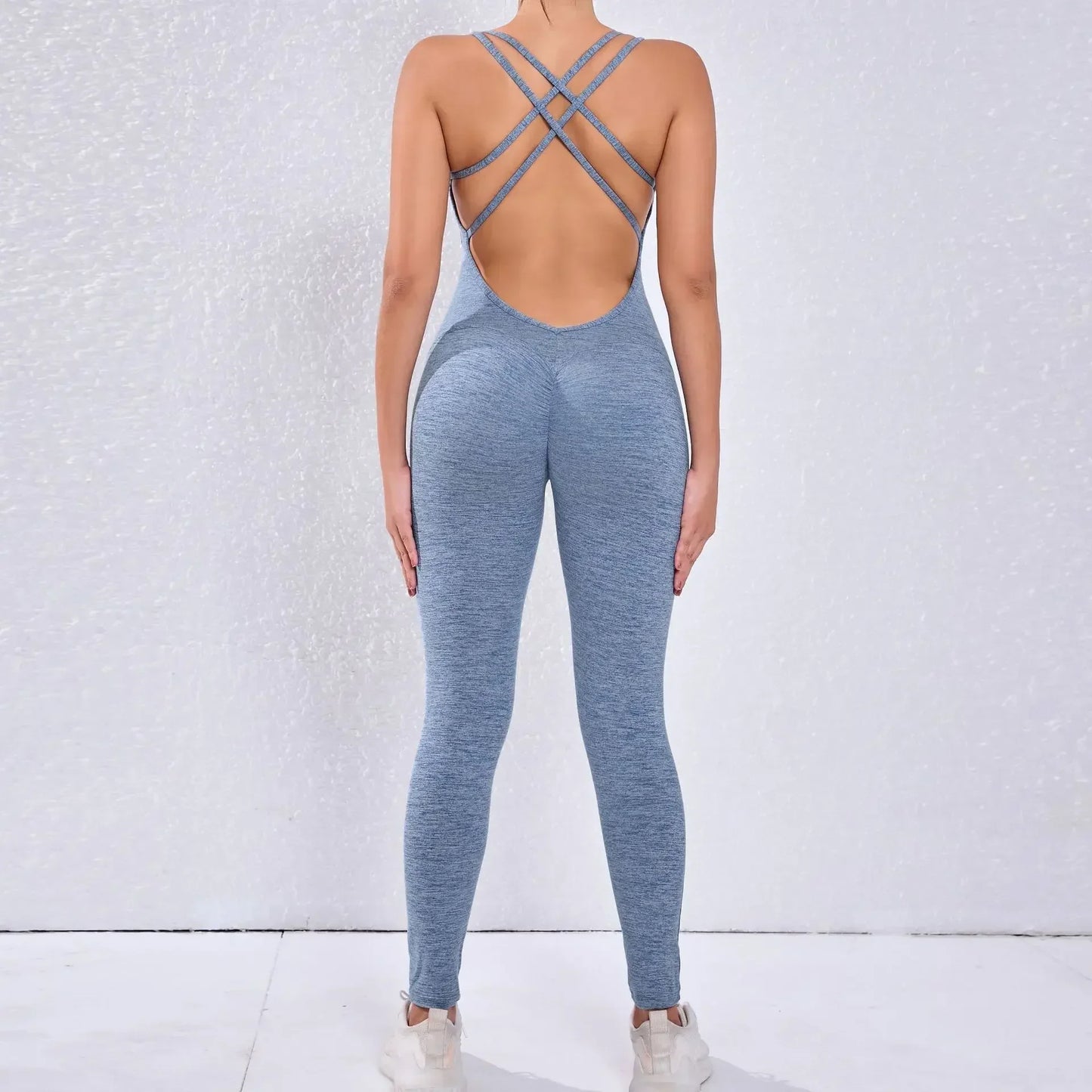 Seamless Hip-Lifting Fitness Jumpsuit