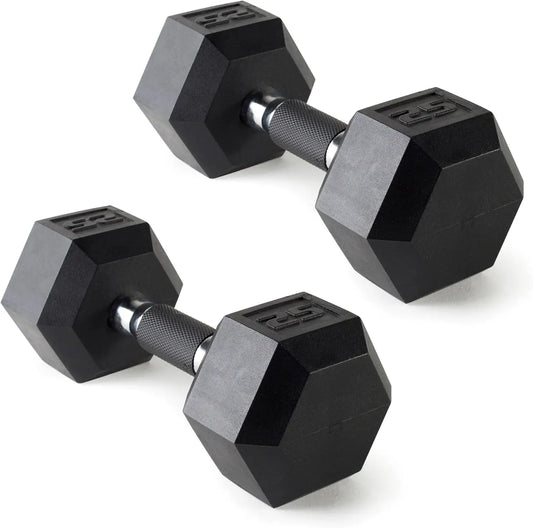 Coated Dumbbell Weight | Comfort Grip 25-Lbs Pair