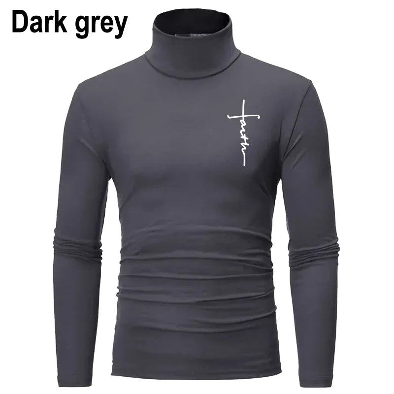 Long-Sleeved Compression High-Neck 'FAITH' Tee