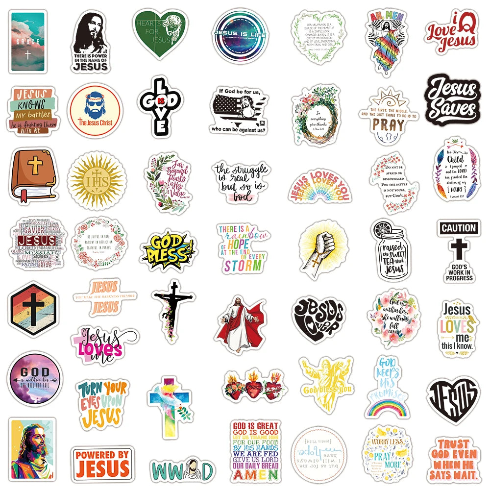 Christian Graffiti Decal Stickers (50 pcs)