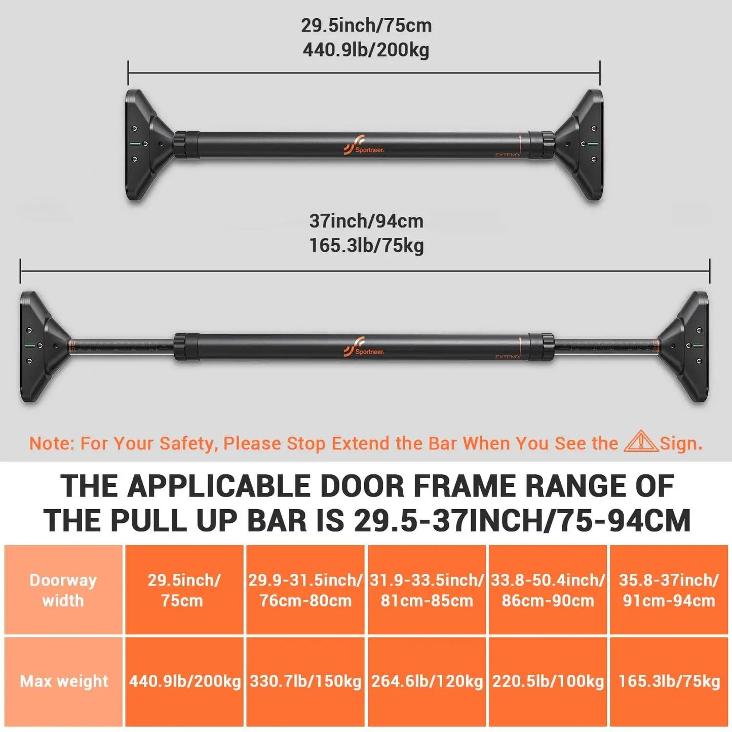 Adjustable Indoor Pull Up Bar