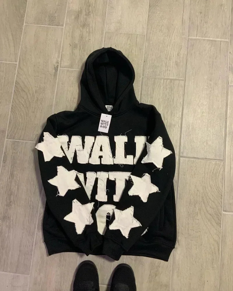 Gothic Y2K 'Walk With God' Zip-Up Hoodie