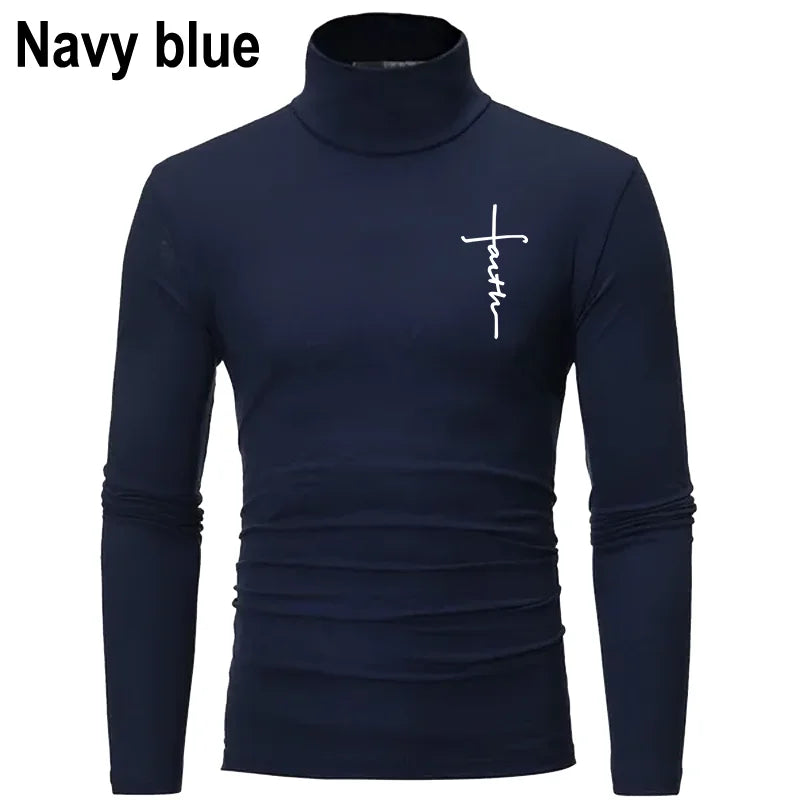 Long-Sleeved Compression High-Neck 'FAITH' Tee