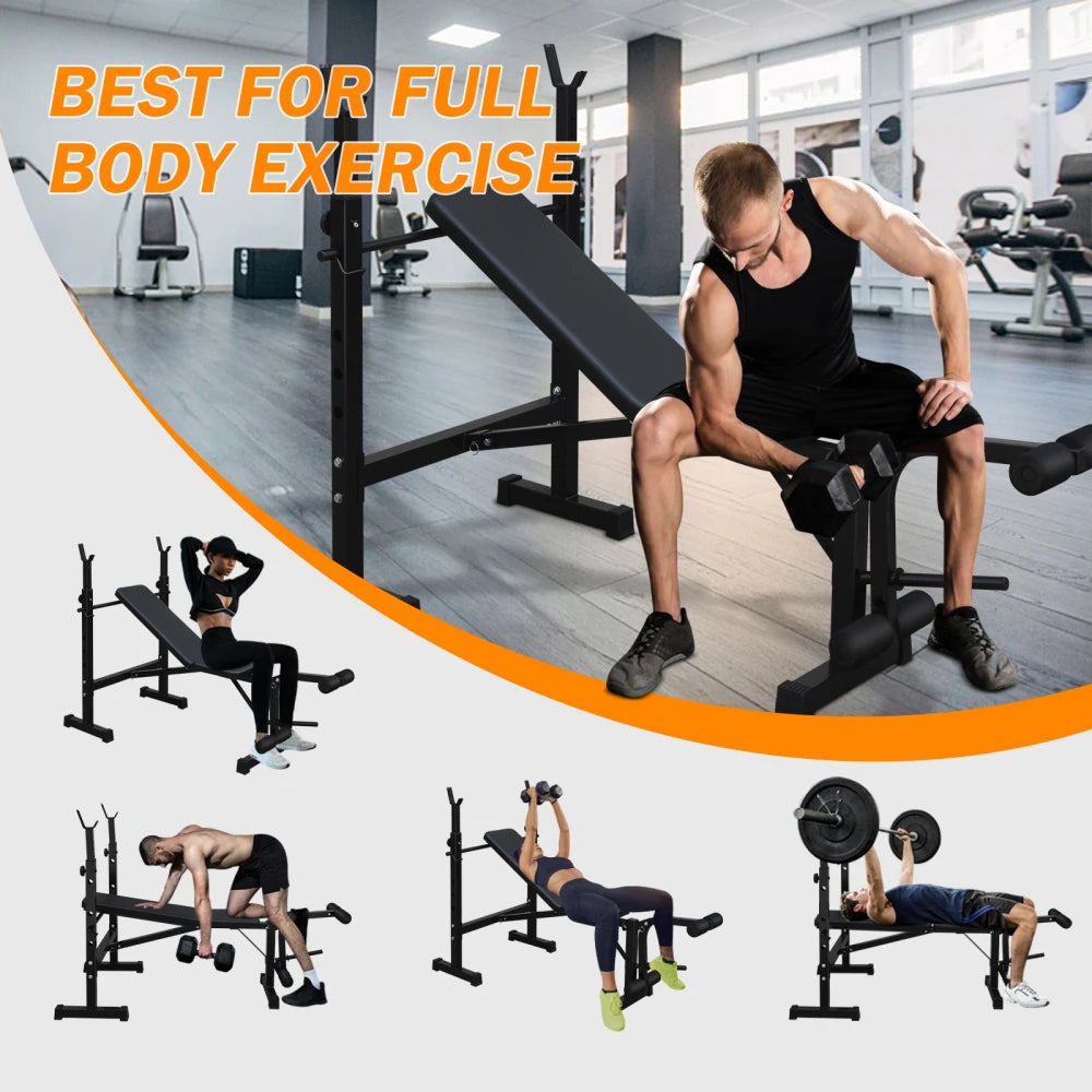 Olympic Bench Press Set w/Squat Rack