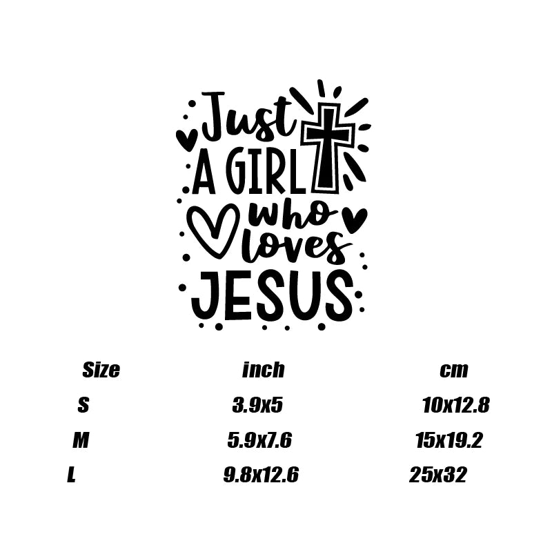 "JUST A GIRL Who Loves Jesus" Vinyl Decal Car Sticker