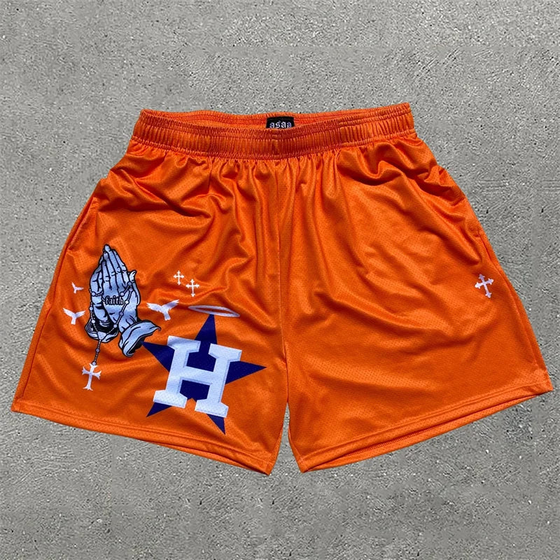 Assorted City of Crosses Logo Workout Shorts