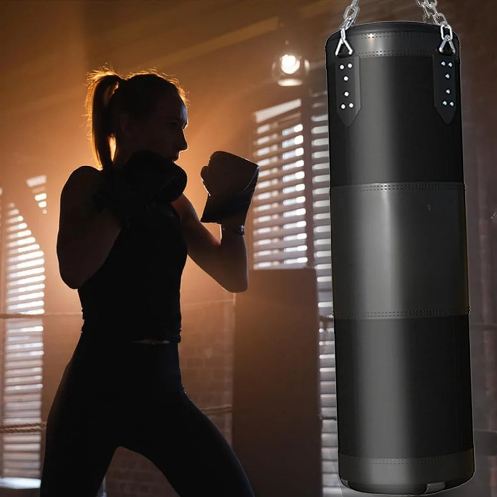 Heavy Boxing Bag Set (w/12OZ Boxing Gloves, Jump Rope, Wraps & Grip Trainer)