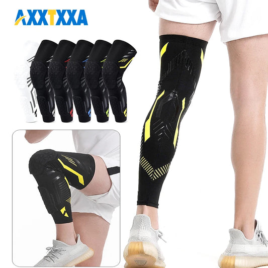 Long Leg Compression Sleeve + Anti-Collision Knee & Calf Pads