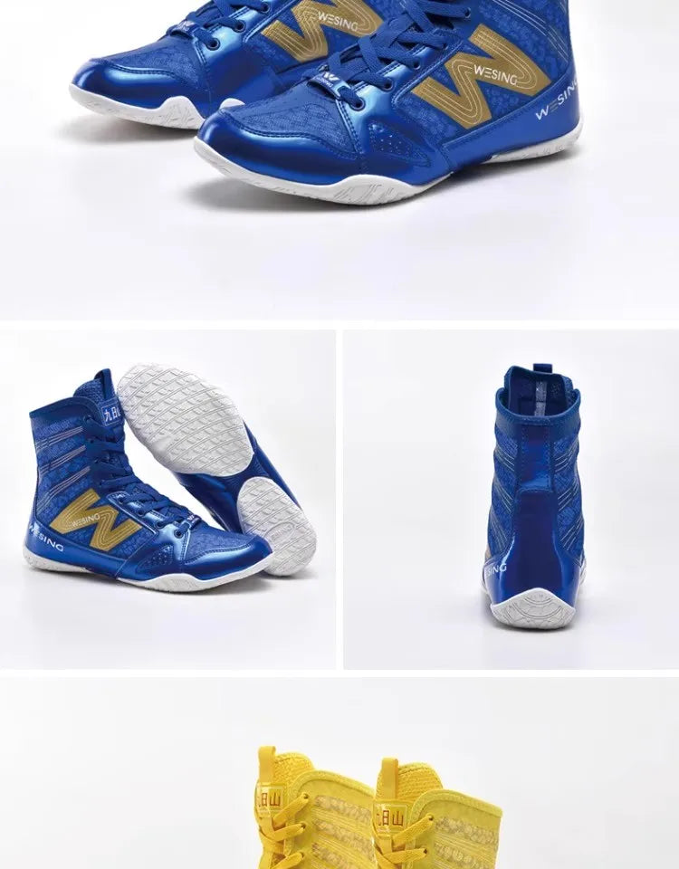 "Leopard Print" Professional Boxing/Wrestling Shoes