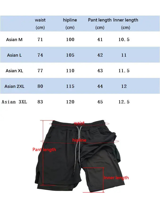 2-in-1 Men's Performance Shorts (Bible Printed - 'Philippians 4:13')