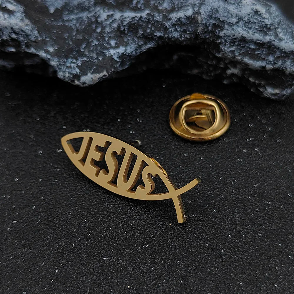 Stylish "Jesus Fish" Brooch