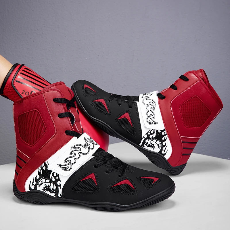 "Fiery Fists" Professional Boxing/Wrestling Shoes