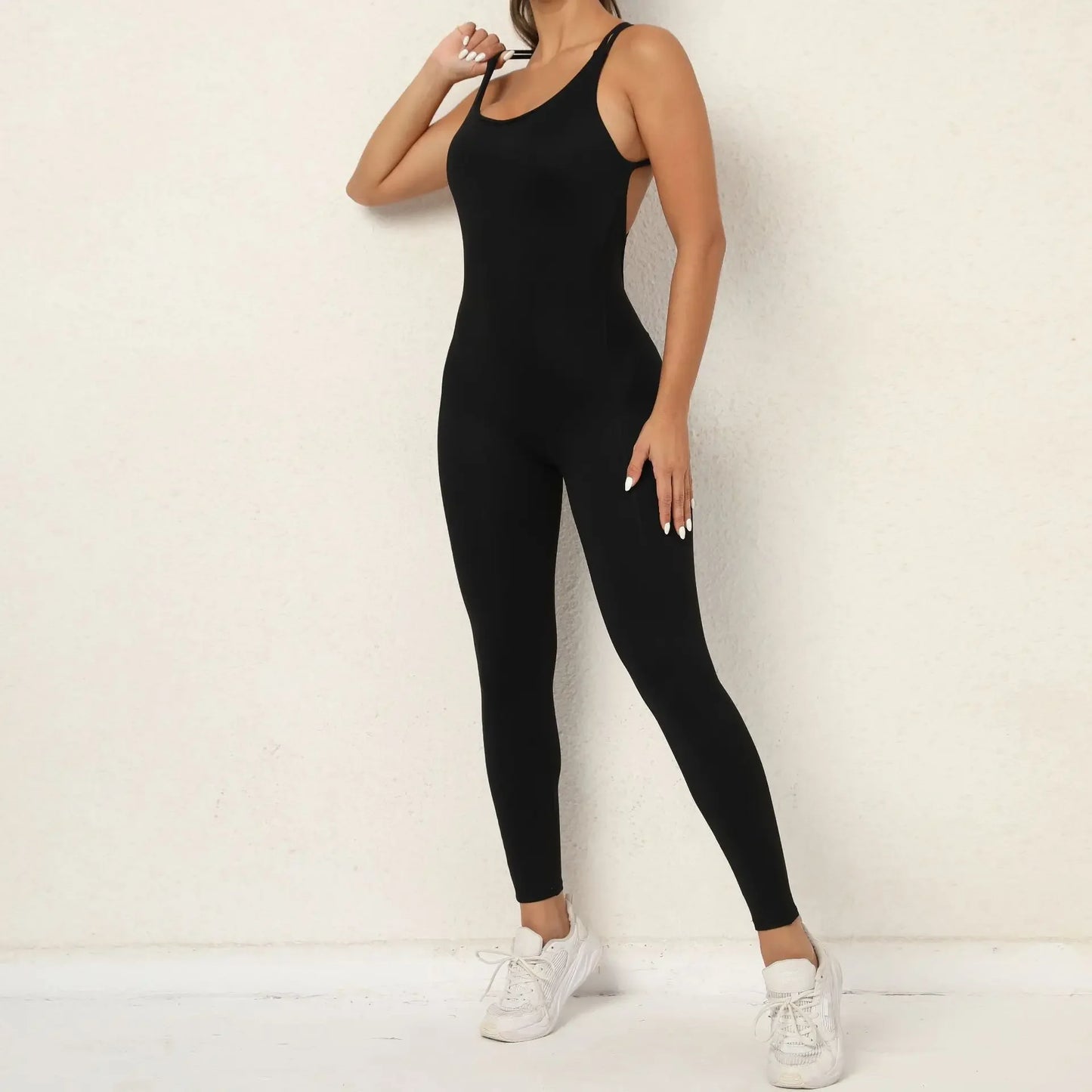 Seamless Hip-Lifting Fitness Jumpsuit